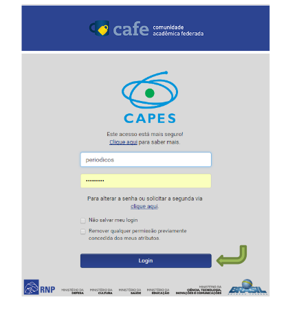 Screenshot 2018 4 25 Acesso remoto via CAFe ao Portal de Periódicos da Capes Orientacoes para o acesso remoto via CAFe pdf20180425120039